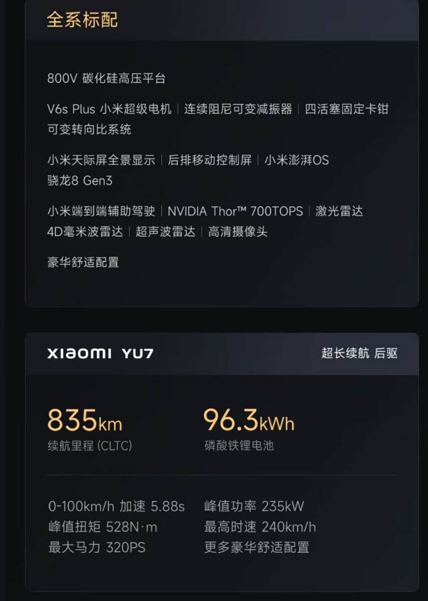 小米YU7能否压制特斯拉Model Y？万事俱备只欠价格！
