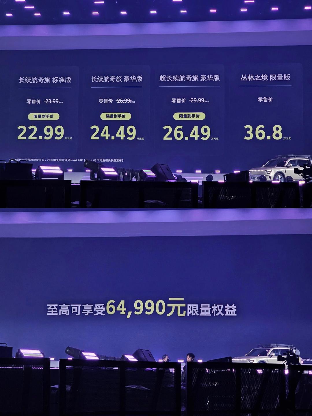 smart精灵#5 EHD续航里程公布 预售价18.99万起